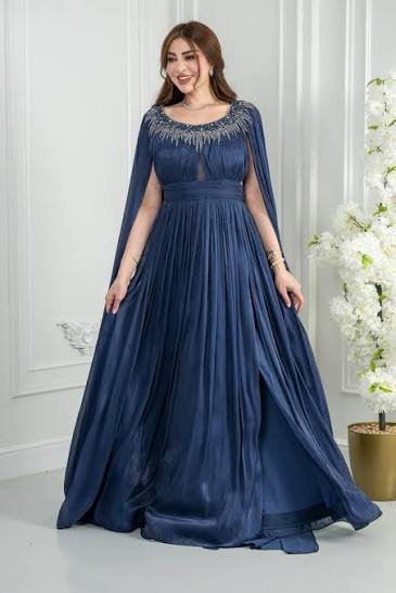 Royal Navy Silk Evening Gown
